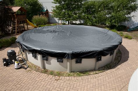 Silverado Winter Pool Cover for 16x32 ft Oval Pools - National Discount ...