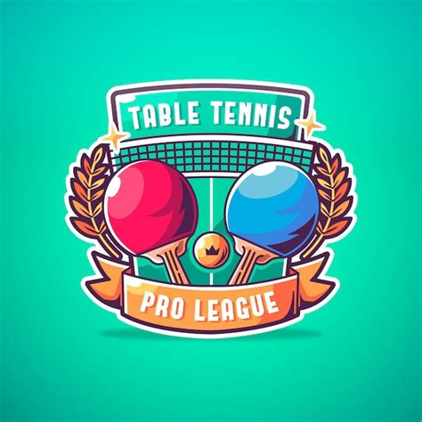 Free Vector | Detailed table tennis logo