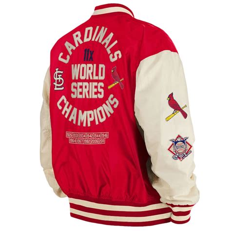 Satin Full-Zip New Era St. Louis Cardinals Bomber Jacket - Jackets Masters