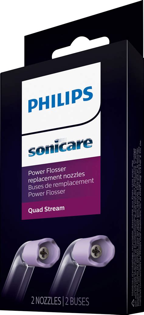 Philips Sonicare Power Flosser Quad Stream Tips (F3), 2pk, White HX3062 ...