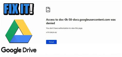 Solved: Google Drive Access Denied You Need Permission