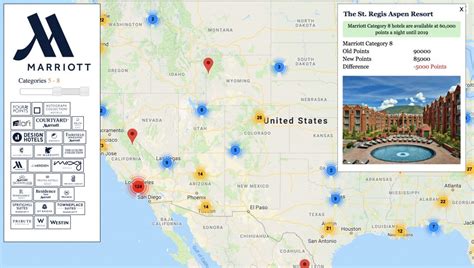 Updated Marriott Map With New Category Changes And Starwood Hotels ...