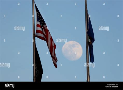 American flag moon Stock Photo - Alamy