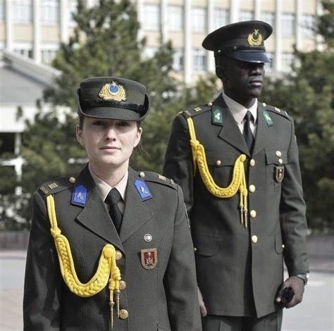 Turkish Military Academy graduate officers. Front, air defense class ...