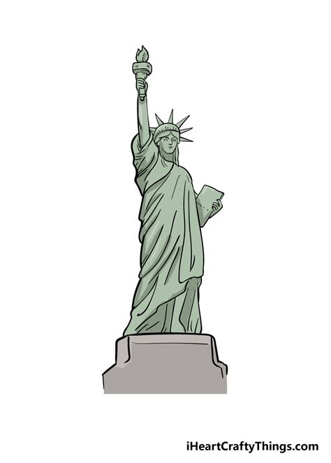 Statue Of Liberty Drawing - How To Draw The Statue Of Liberty Step By Step