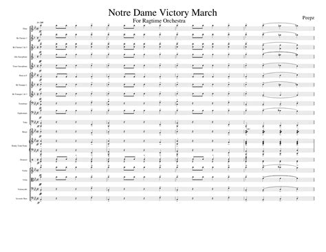 Notre Dame Victory March Sheet music for Piano, Trombone, Euphonium ...