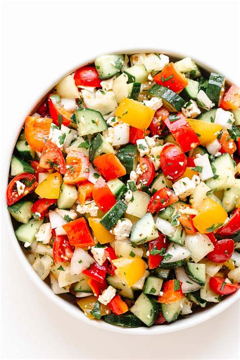 Summer Chopped Veggie Salad Recipe | Maple + Mango