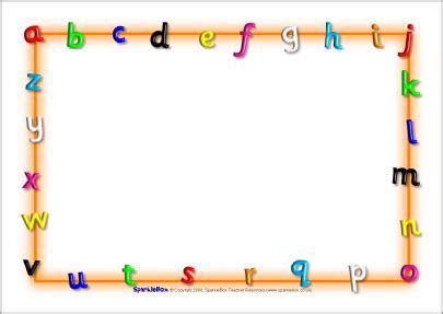 Alphabet Border Clipart - Free Printable Images for Decorative Projects ...