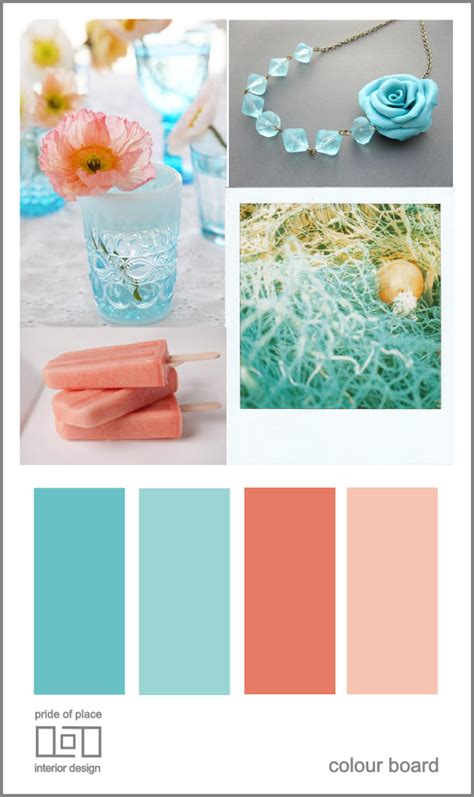 Colour Board - Teal and Coral