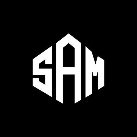 SAM letter logo design with polygon shape. SAM polygon and cube shape ...