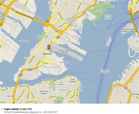 Cape Liberty New Jersey Map | World Map Gray