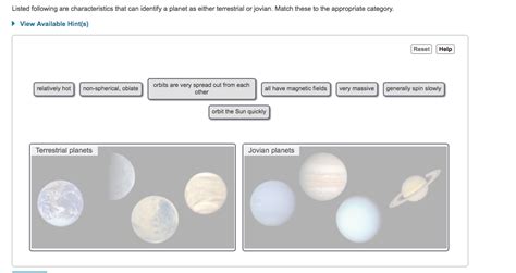 Terrestrial And Jovian Planets