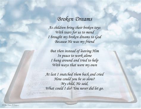 Inspirational Poem Broken Dreams - Etsy