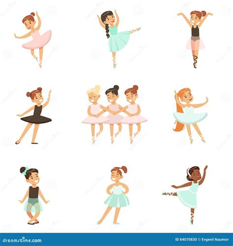 Little Girls Dancing Ballet in Classic Dance Class, Future Professional Ballerina Dancers Stock ...