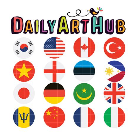 Country Flag Collection Clip Art Set – Daily Art Hub – Free Clip Art Everyday