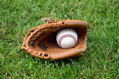 Free Images : grass, mitt, glove, sport, leather, lawn, play, baseball field, sports equipment ...