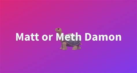 Matt or Meth Damon - an AI tool that can identify photos of Matt Damon ...