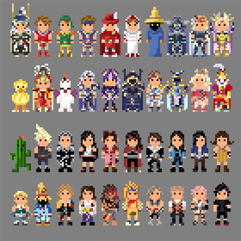 Final Fantasy Characters 8 bit by LustriousCharming on DeviantArt