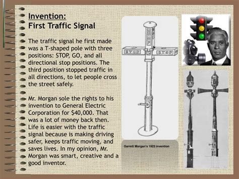 PPT - The Traffic Signal Invented by Garrett Morgan PowerPoint ...