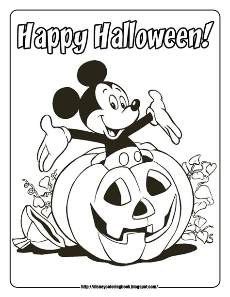 Mickey and Friends Halloween 1: Free Disney Halloween Coloring Pages ...