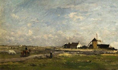 Landscape with a Mill Painting | Charles Francois Daubigny Oil Paintings