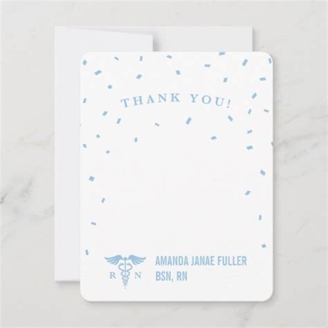 Blue Personalized Nurse Thank You Cards | Zazzle.com