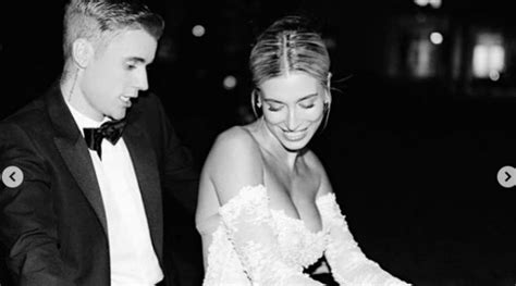 Hailey and Justin Bieber share unseen wedding pictures on anniversary ...