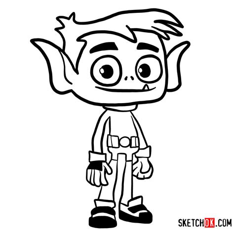 A Guide on How to Draw Chibi Beast Boy from Teen Titans Go!