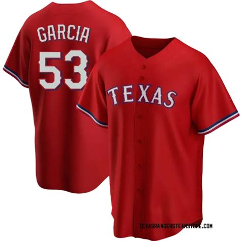 Texas Rangers Adolis Garcia Red Replica Youth Alternate Player Jersey S ...