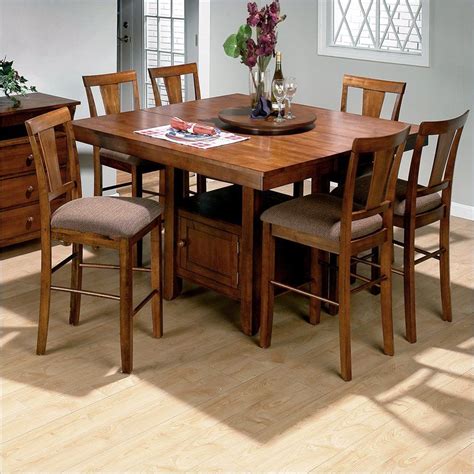 Jofran 7 Piece Counter Height Dining Set in Saddle Brown oak | Home decor, Furniture, Home