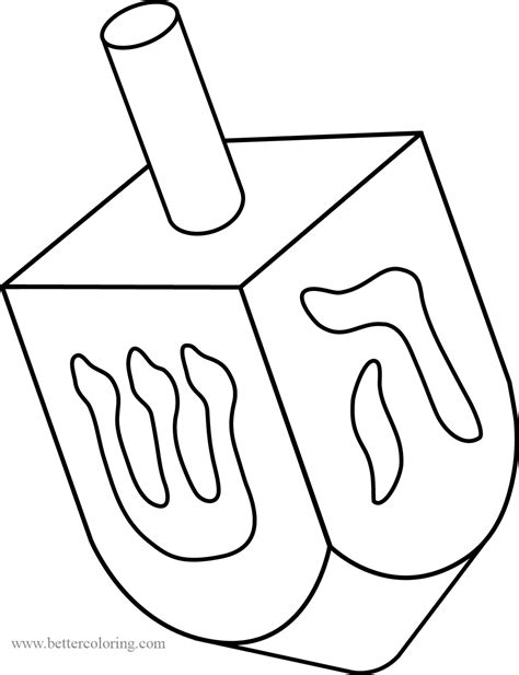 Dreidel Coloring Pages - Free Printable Coloring Pages