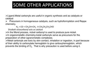 Metal carbonyls | PPT | Free Download