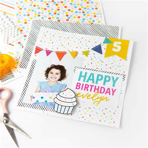 Birthday Printable Scrapbook Paper - Design Eat Repeat