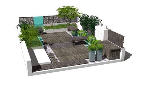 Charlotte Rowe Garden Design - Roof Garden Plan