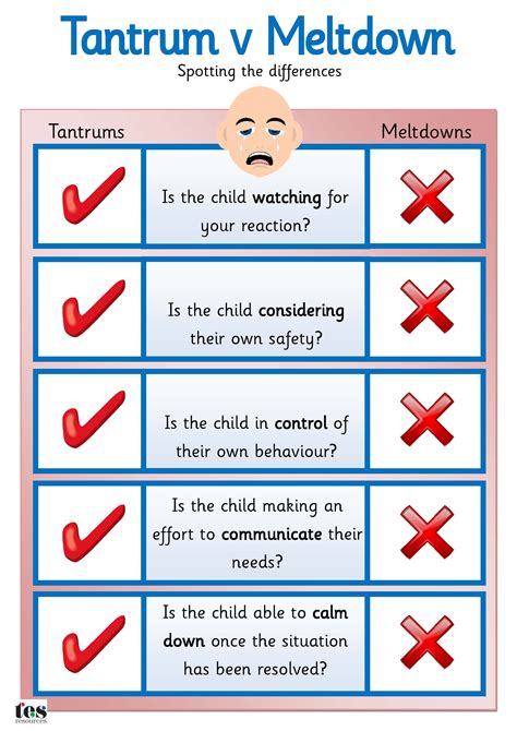 Identifying Tantrums and Meltdowns | Teaching Resources | Autism meltdowns, Autism, Autism classroom