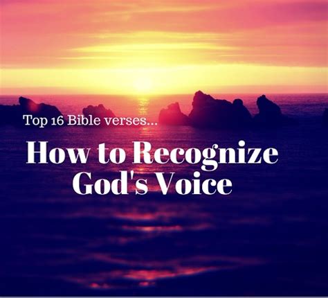 Top 16 Bible Verses-How to Recognize Gods Voice - Everyday Servant