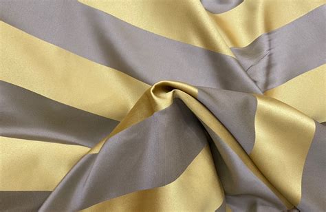 NEW Designer Striped Upholstery & Drapery Fabric - Gold and Gray | www ...