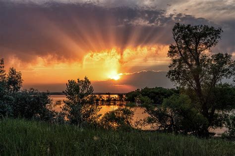 Great Plains' Spectacular Sunset Photograph by Tony Hake - Pixels