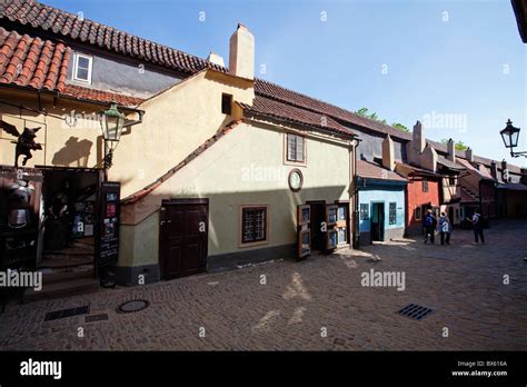 Golden Lane, Prague Castle. Franz Kafka, house Stock Photo - Alamy