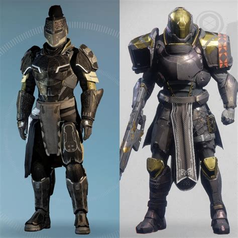 My Destiny 1 and 2 Titans side by side. Gotta keep the black and gold theme. : DestinyFashion