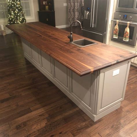 Black Walnut Kitchen Island Top // Counter Top // Wood Counter | Etsy | Kitchen island tops ...