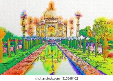 29 Taj mahal perspective Stock Illustrations, Images & Vectors ...