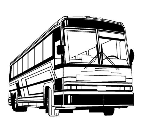 Bus Clipart Black And White in Black White, Vehicles - 61 cliparts