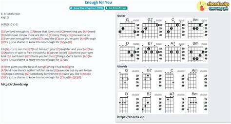 Chord: Enough for You - tab, song lyric, sheet, guitar, ukulele | chords.vip