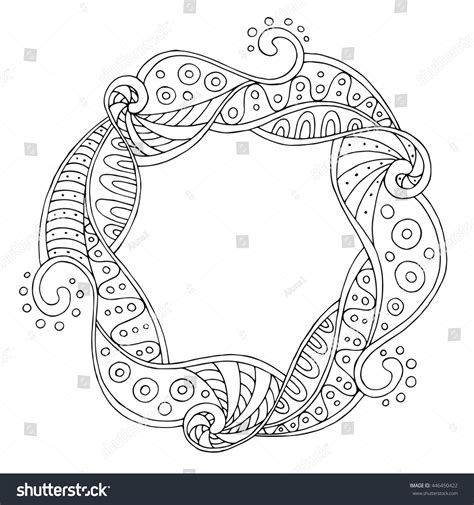 Abstract Pattern Circle Wave Frame Black Stock Vector (Royalty Free) 446450422 | Shutterstock