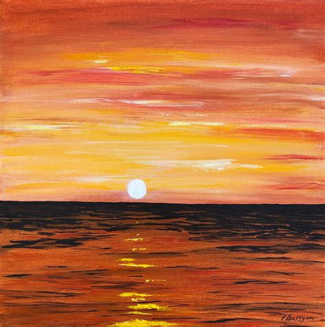 Ocean Sunset Painting Sunrise Painting Beach Decor Wall Art - Etsy ...