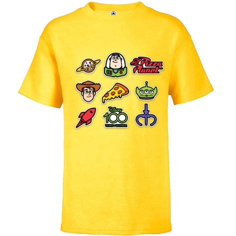 Disney 100 and Pixar’s Toy Story Stickers D100 - Short Sleeve T-Shirt for Kids - Customized ...