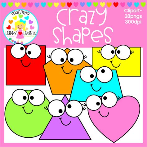 Crazy Shapes Clipart for Teachers 3 Year Old Activities, Math ...