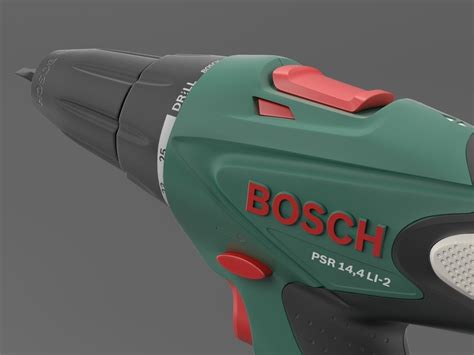 Cordless drill screwdriver Bosch PSR 14 4 ... 3D Model .max .obj ...