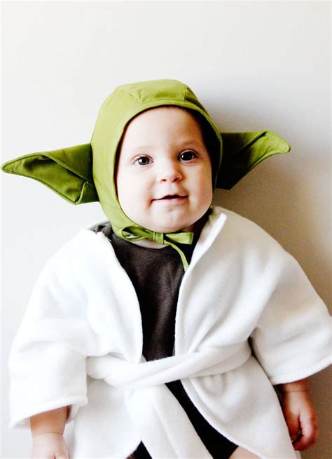 DIY Yoda Baby Costume - Yoda Bonnet and Robe - see kate sew